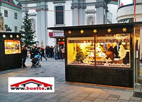 Verkaufsh�tte mit Giebeldach