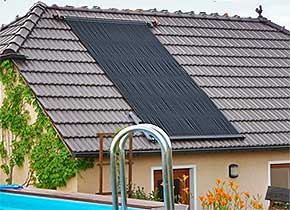 Schwimmbecken mit Solar-Heizung (Solar-Absorber)