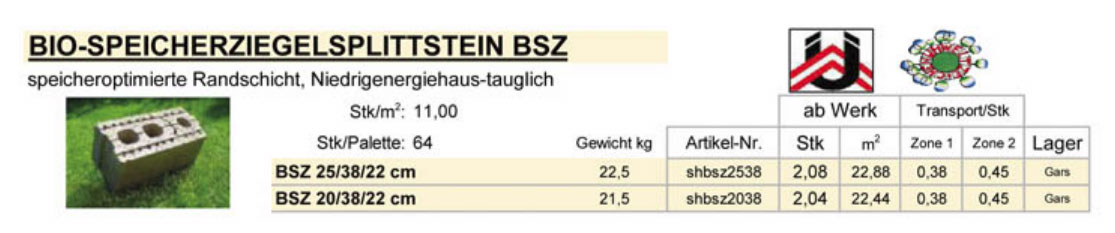 Speicherziegel-Splittstein