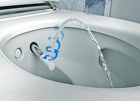 Wasser Dusche gegen Hämorrhoiden