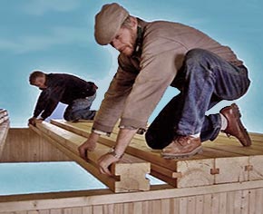 Vollholzdecke als Brettstapeldecke