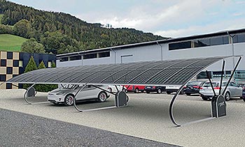 Solarcarport für Einkaufszentrum