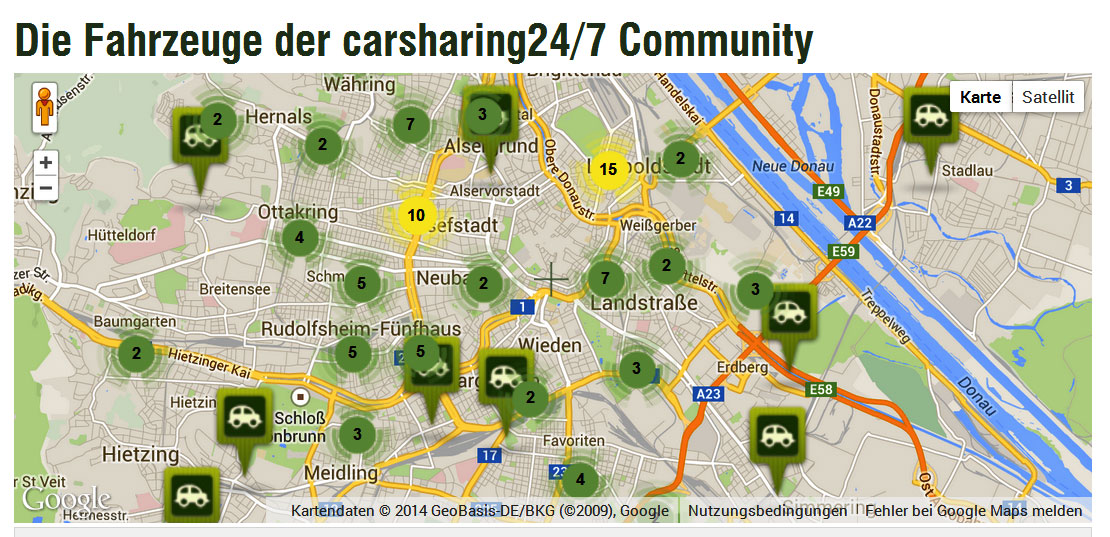 privates Carsharing Standorte