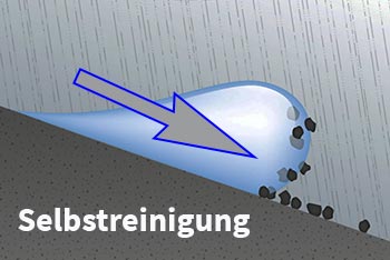 Dachsteine und Selbstreinigung